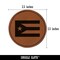Puerto Rico Flag Round Iron-On Engraved Faux Leather Patch Applique - 2.5"